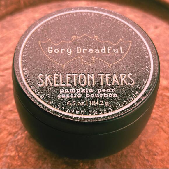 Skeleton Tears Wickless Candle: Pumpkin Pear Cassia Bourbon Scent - Picture 4 of 8